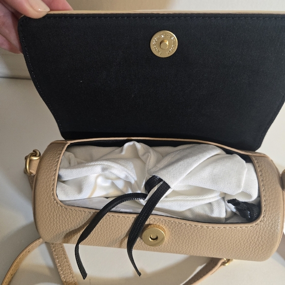 New Simkhai Rola Cylinder Calf Leather Gold Tone Chain Camel Crossbody Handbag - Picture 14 of 16